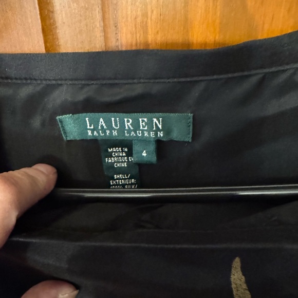 Ralph Lauren Silk Skirt Tiered Ruffle Women's 4 Black and Gold NWT - Picture 5 of 7